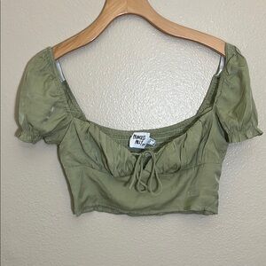 Princess Polly Green Crop Top